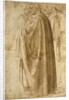 Three Standing Men in Wide Cloaks Turned to the Left, ca 1492-1496 by Michelangelo Buonarroti
