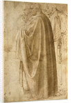 Three Standing Men in Wide Cloaks Turned to the Left, ca 1492-1496 by Michelangelo Buonarroti