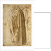 Three Standing Men in Wide Cloaks Turned to the Left, ca 1492-1496 by Michelangelo Buonarroti