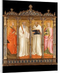 Saints Mary Magdalene, Benedict, Bernard of Clairvaux and Catherine of Alexandria, ca 1380 by Agnolo Gaddi
