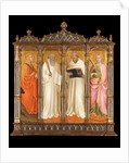 Saints Mary Magdalene, Benedict, Bernard of Clairvaux and Catherine of Alexandria, ca 1380 by Agnolo Gaddi