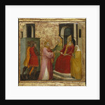 Saint Lawrence Arraigned Before the Emperor Valerian. Scenes from the Life of Saint Lawrence, predella, ca 1412 by Lorenzo di Niccolò