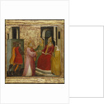 Saint Lawrence Arraigned Before the Emperor Valerian. Scenes from the Life of Saint Lawrence, predella, ca 1412 by Lorenzo di Niccolò