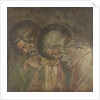 Two Haloed Mourners, ca 1390 by Aretino Spinello
