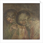 Two Haloed Mourners, ca 1390 by Aretino Spinello