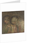 Two Haloed Mourners, ca 1390 by Aretino Spinello