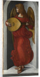 An Angel in Red with a Lute, c. 1490-1499 by Giovanni Ambrogio De Predis