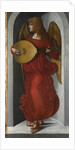 An Angel in Red with a Lute, c. 1490-1499 by Giovanni Ambrogio De Predis
