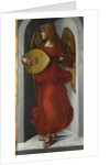 An Angel in Red with a Lute, c. 1490-1499 by Giovanni Ambrogio De Predis