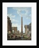A capriccio with Roman ruins and a scene from the Life of Belisarius by Giovanni Paolo Panini