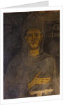 Saint Francis of Assisi (Detail of his oldest portrait), 13th century by Anonymous