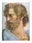 Aristotle. Stanza della Segnatura. The School of Athens (Detail) by Raphael