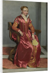 Portrait of a Lady (La Dama in Rosso), c. 1560 by Giovan Battista Moroni