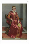 Portrait of a Lady (La Dama in Rosso), c. 1560 by Giovan Battista Moroni