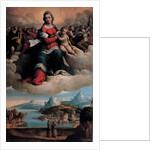 Madonna and Child in glory with the saints Anthony of Padua and Francis, 1530 by Benvenuto Tisi da Garofalo