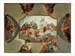 Reverence to Johann Wilhelm, Elector Palatine. Design for a Ceiling Painting for Bensberg Castle, 1709 by Antonio Bellucci