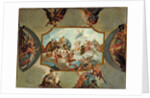 Reverence to Johann Wilhelm, Elector Palatine. Design for a Ceiling Painting for Bensberg Castle, 1709 by Antonio Bellucci