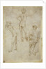 Two male figure studies and Saint Peter, 1430-1435 by Antonio Pisanello