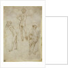 Two male figure studies and Saint Peter, 1430-1435 by Antonio Pisanello