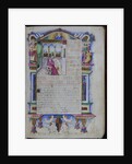 Portrait of Johannes Tinctoris (From Opus musices Joannis Tinctoris), 1483 by Nardo Rapicano