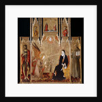 Annunciation with Saints John the Baptist und Bernardino da Siena. The Crucifixion. Saints Peter and Paul, Between 1455 and 1464 by Matteo di Giovanni