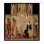 Annunciation with Saints John the Baptist und Bernardino da Siena. The Crucifixion. Saints Peter and Paul, Between 1455 and 1464 by Matteo di Giovanni