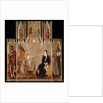 Annunciation with Saints John the Baptist und Bernardino da Siena. The Crucifixion. Saints Peter and Paul, Between 1455 and 1464 by Matteo di Giovanni