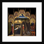 The Adoration of the Shepherds between Saints Augustine and Galgano, 1440-1449 by Pietro di Giovanni d'Ambrogio