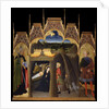 The Adoration of the Shepherds between Saints Augustine and Galgano, 1440-1449 by Pietro di Giovanni d'Ambrogio