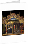 The Adoration of the Shepherds between Saints Augustine and Galgano, 1440-1449 by Pietro di Giovanni d'Ambrogio