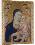 Madonna with Child, Saints Apollonia and Bernardino and four angels, ca 1460 by Sano di Pietro