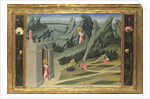 Saint John the Baptist retiring to the Desert (Predella Panel), 1454 by Giovanni di Paolo