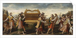 King David bearing the Ark of the Covenant into Jerusalem, Early16th cen by Italian master