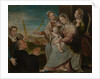 Virgin and child with Sants Catherine, Lucy, Justina of Padua and a Benedictine monk by Dario Varotari the Elder