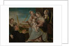Virgin and child with Sants Catherine, Lucy, Justina of Padua and a Benedictine monk by Dario Varotari the Elder