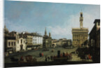 The Piazza della Signoria in Florence, 1742 by Bernardo Bellotto