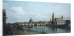 Dresden seen from the Right Bank of the Elbe, beneath the Augusts Bridge, 1748 by Bernardo Bellotto