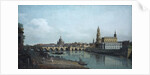 Dresden seen from the Right Bank of the Elbe, beneath the Augusts Bridge, 1748 by Bernardo Bellotto