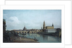 Dresden seen from the Right Bank of the Elbe, beneath the Augusts Bridge, 1748 by Bernardo Bellotto