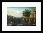 Architectural Capriccio with a Palace, c. 1766 by Bernardo Bellotto