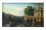 Architectural Capriccio with a Palace, c. 1766 by Bernardo Bellotto