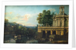 Architectural Capriccio with a Palace, c. 1766 by Bernardo Bellotto