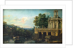 Architectural Capriccio with a Palace, c. 1766 by Bernardo Bellotto