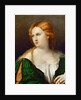 Young woman in a green dress, a box in her hand, ca 1514 by Jacopo Palma il Vecchio the Elder