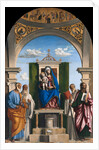 Enthroned Madonna with Child and Saints Peter, Romuald, Benedict and Paul, ca 1595 by Giovanni Battista Cima da Conegliano