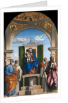 Enthroned Madonna with Child and Saints Peter, Romuald, Benedict and Paul, ca 1595 by Giovanni Battista Cima da Conegliano