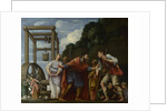 Moses defending the Daughters of Jethro, 1610 by Carlo Saraceni
