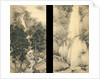 Waterfall in Spring and Autumn (Set of two hanging scrolls), 1893 by Kishi Chikudo