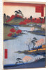 Open Garden at the Hachiman Shrine in Fukagawa. by Utagawa Hiroshige