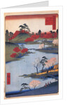 Open Garden at the Hachiman Shrine in Fukagawa. by Utagawa Hiroshige